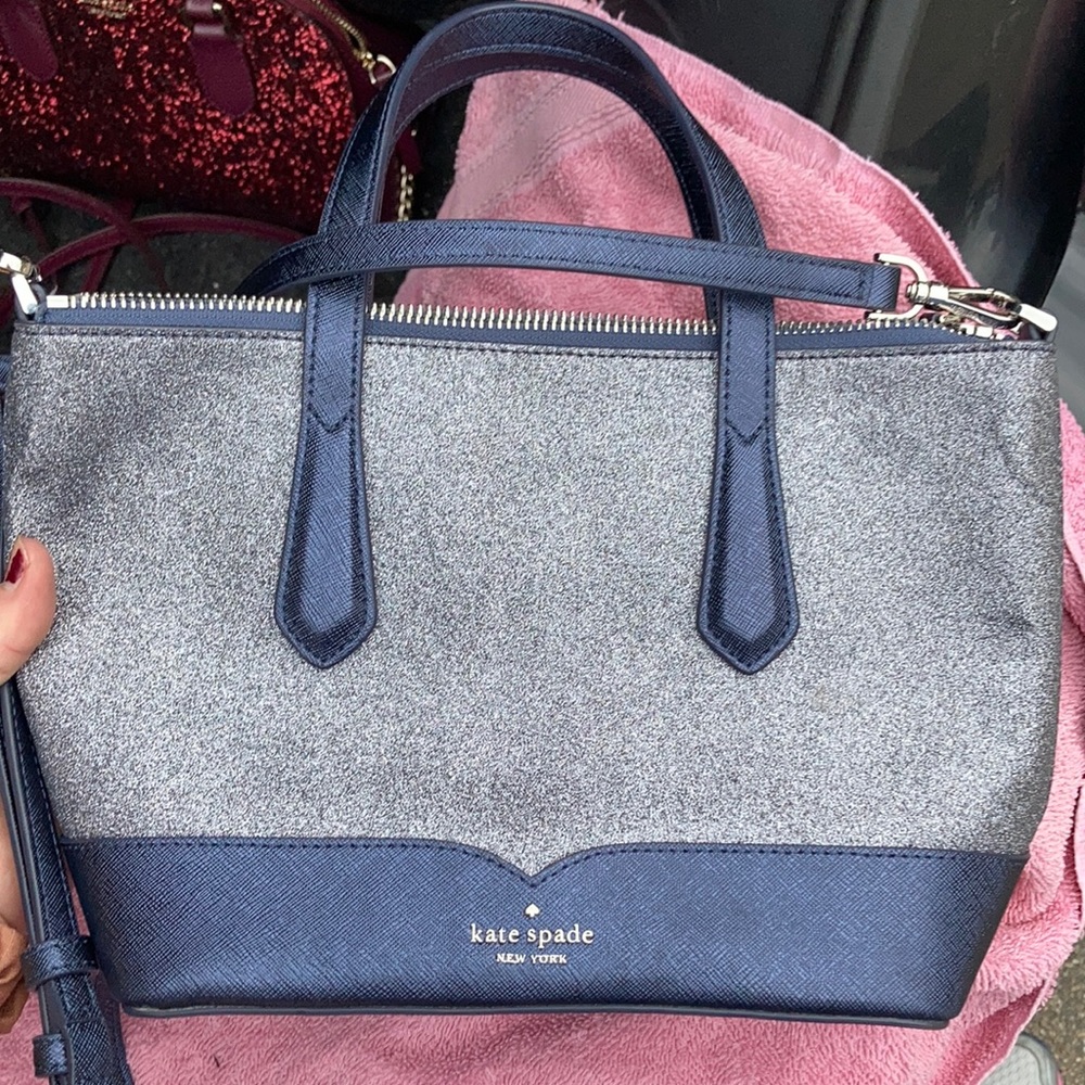 Kate Spade Silver Glitter Handbag